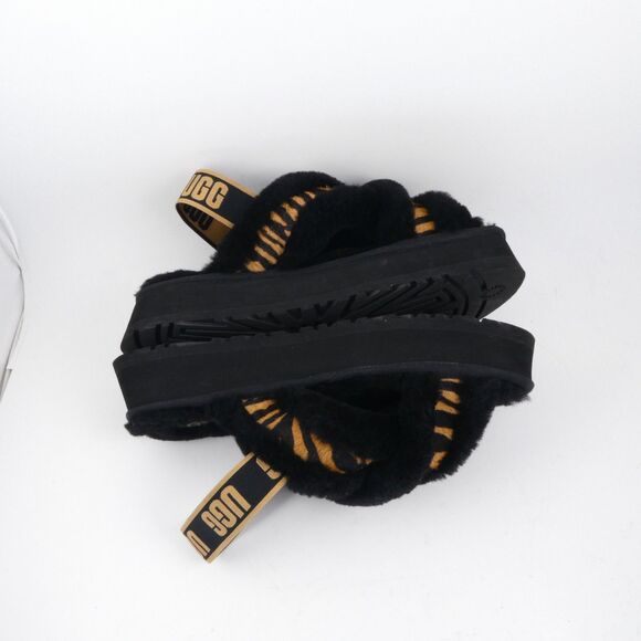 UGG Disco Cross Slide Tiger Print Flatform Slipper Sandal Women's Women's US:10 - Picture 5 of 12